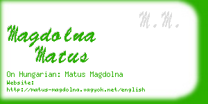magdolna matus business card